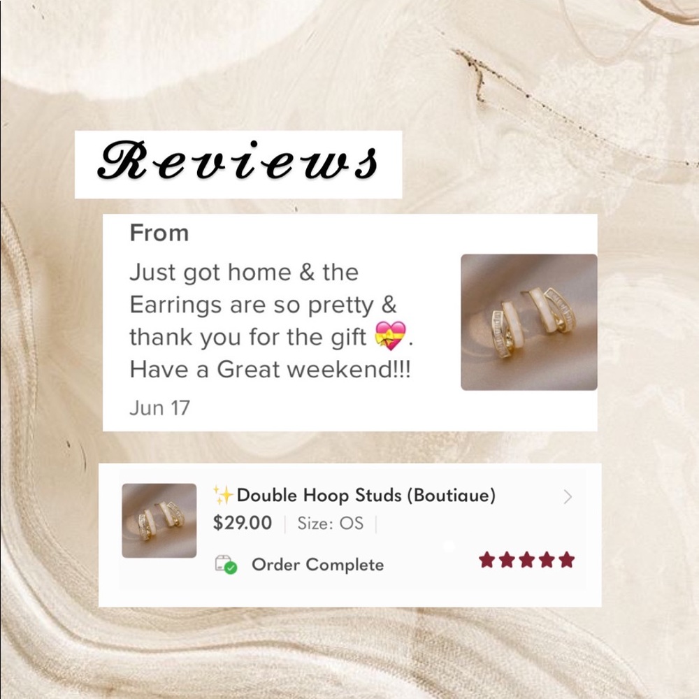 ✨Double Hoop Studs (Boutique) - Picture 6 of 7